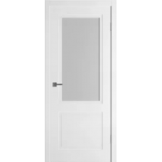 Дверь межкомнатная ВФД Винтер ФЛЭТ 2 белая эмаль, стекло белый сатинат "Сатин белый"